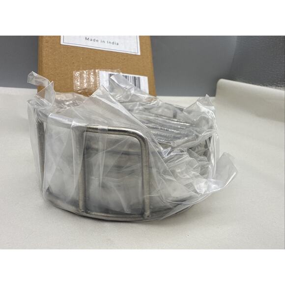 Cruiser’s Caché Drink Coasters with Holder, Embossed Leaf Pattern Set of 4 Metal - Picture 8 of 8